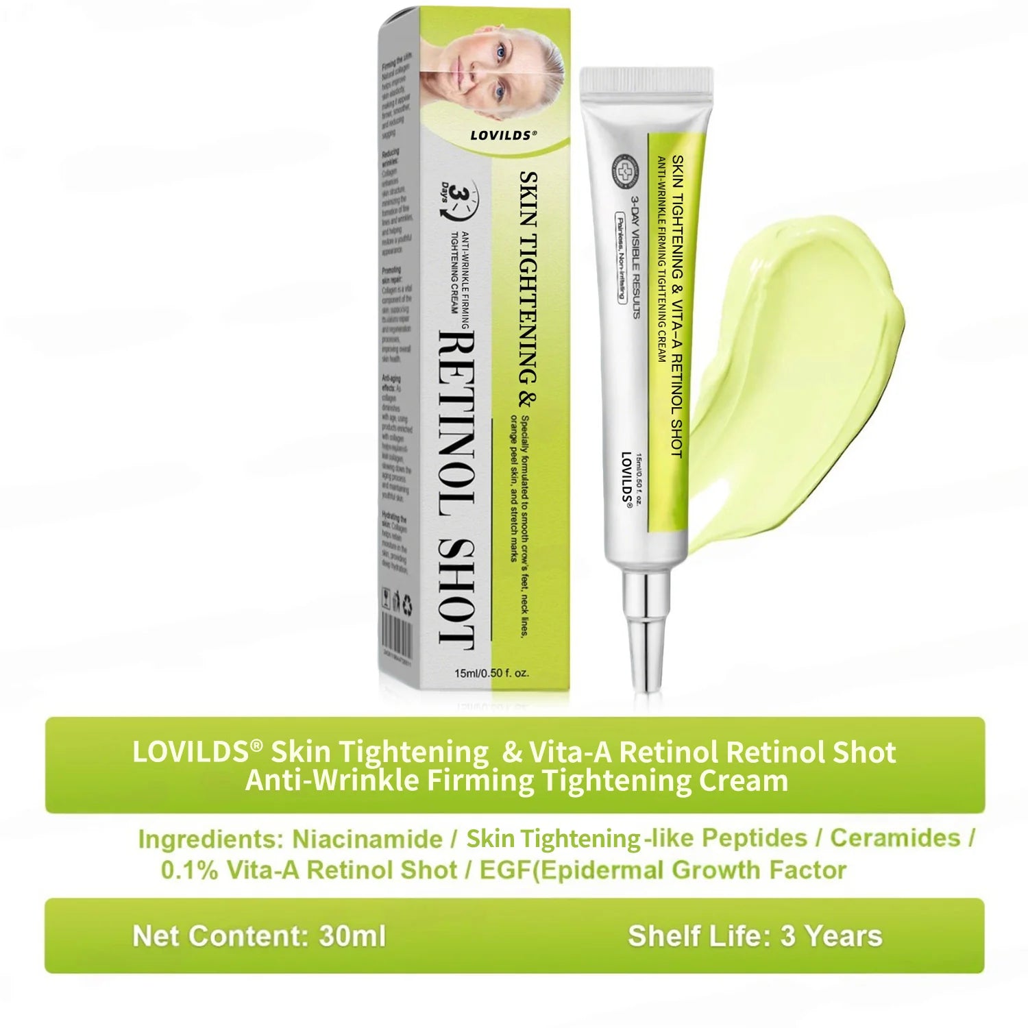 Made and shipped from the USA 💫Skin Tightening & Vita-A Retinol Retinol shot Anti-Wrinkle Firming Tightening cream - Last Day Promotion 70% OFF